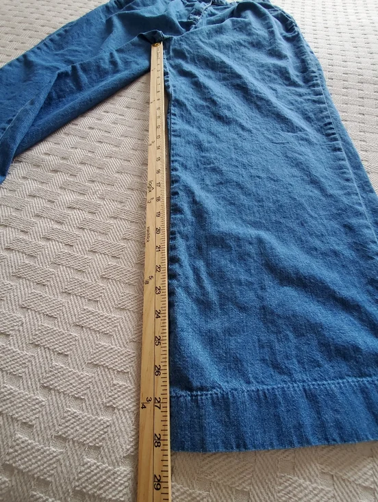 Old Navy Extra High-Rise Wide Leg Jeans Adjustable Waist SZ 8 - Picture 5 of 13